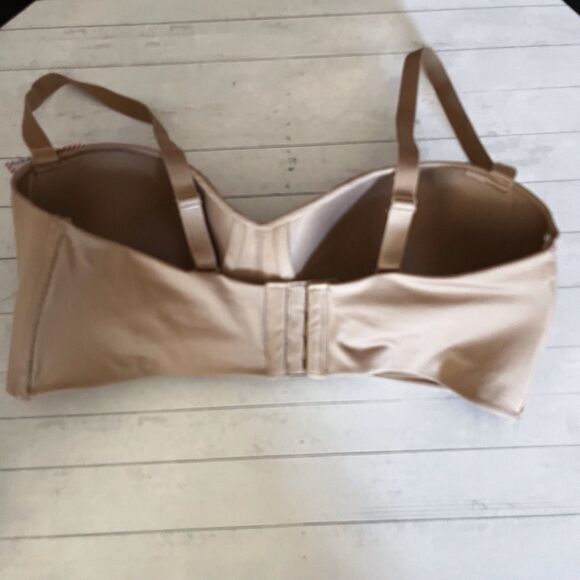 Maidenform Wireless Strapless Bra Women 38DDBeige ComfortGrip Convertible SE0015 - Picture 2 of 14